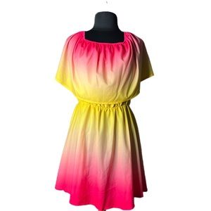 Size 14/16 Pink and Yellow Dress